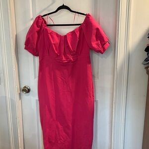 Elegant Pink Off-Shoulder Dress